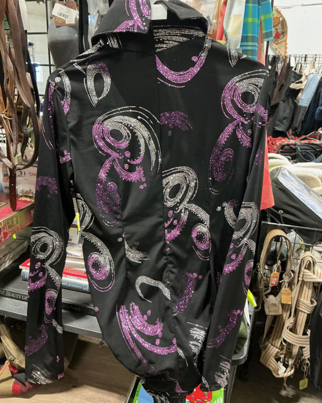 Show Shirt Body Suit BlackPurpleSilver Med