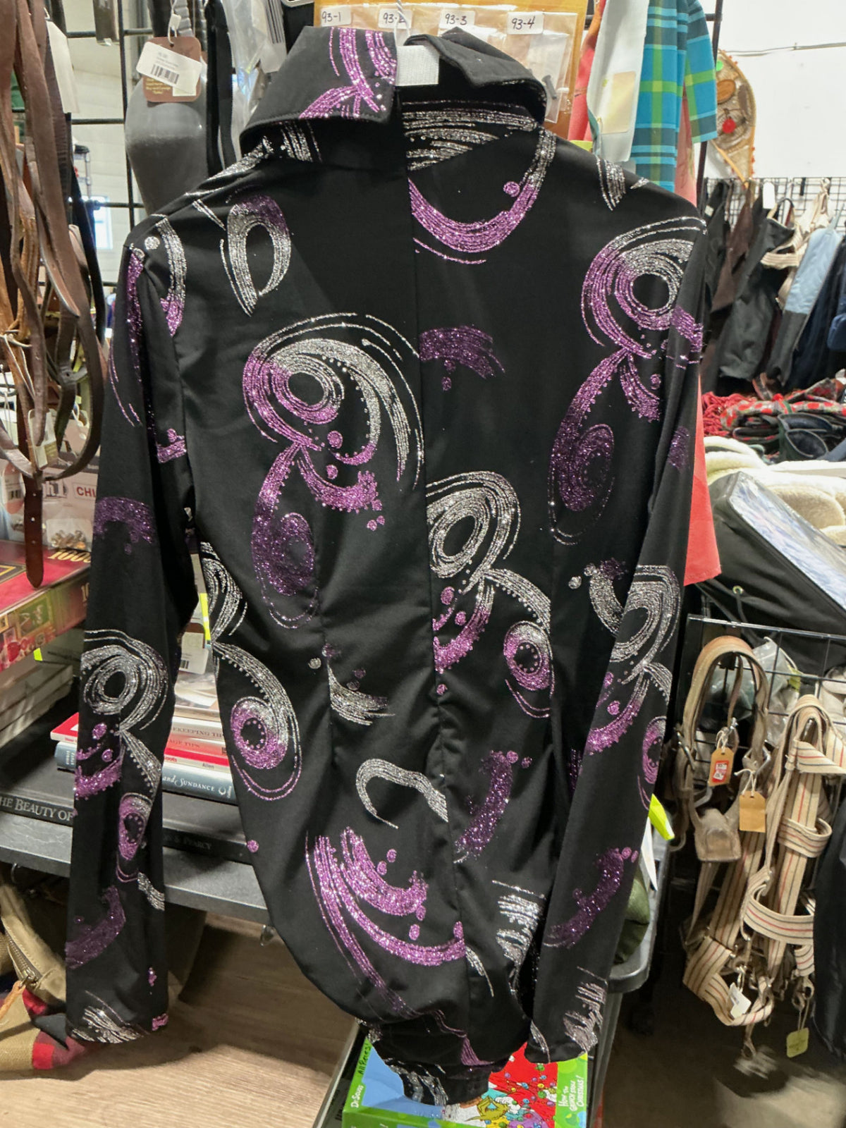 Show Shirt Body Suit BlackPurpleSilver Med