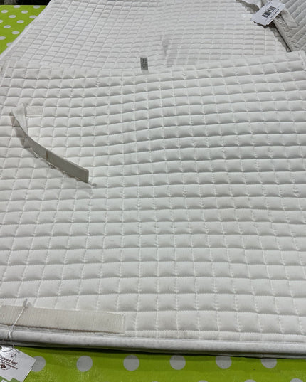 English Saddle Pad White Full Dressage