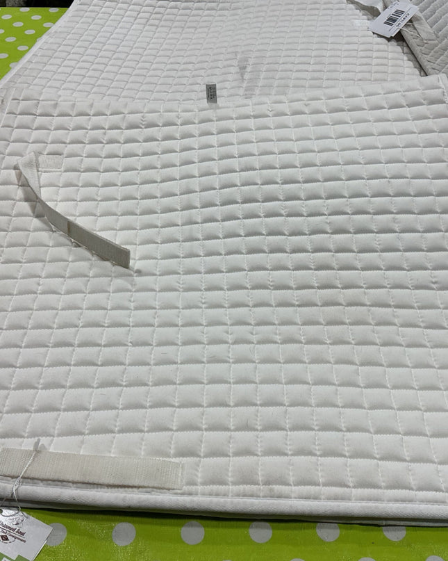 English Saddle Pad White Full Dressage