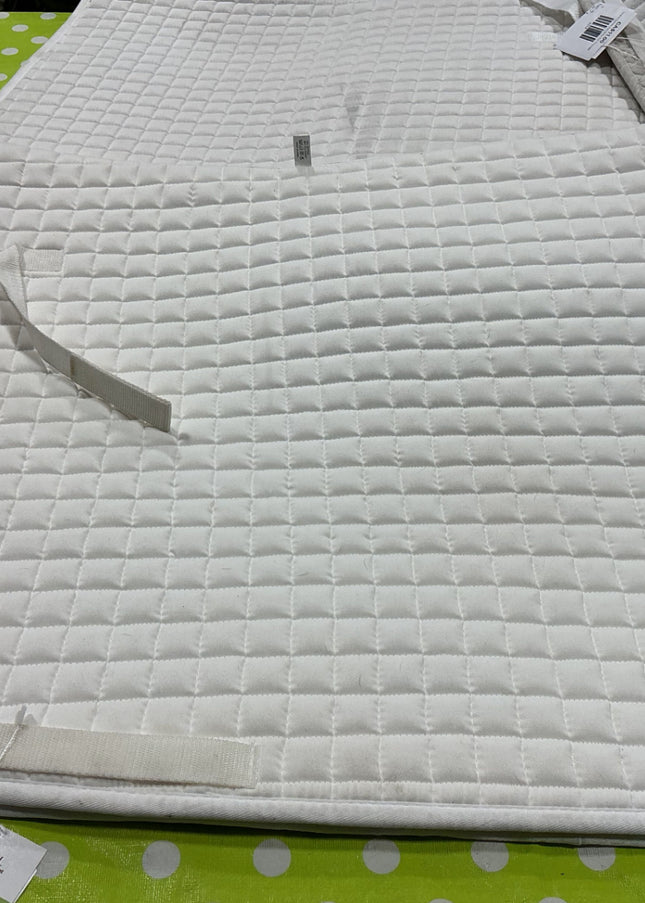 English Saddle Pad White Full Dressage