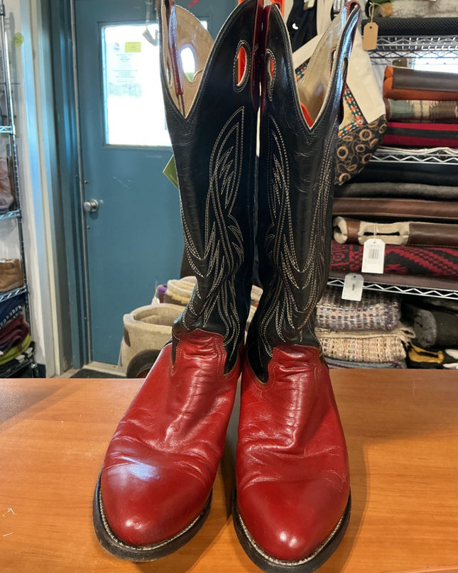 Cowboy Boots Black/Red 9