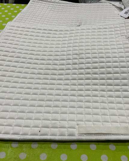 English Saddle Pad White Full Dressage
