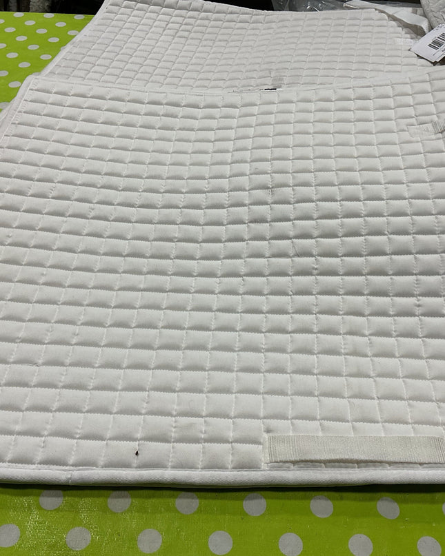 English Saddle Pad White Full Dressage