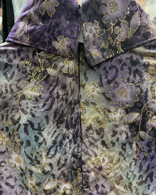 Show Shirt Body Suit Purple Gold Med