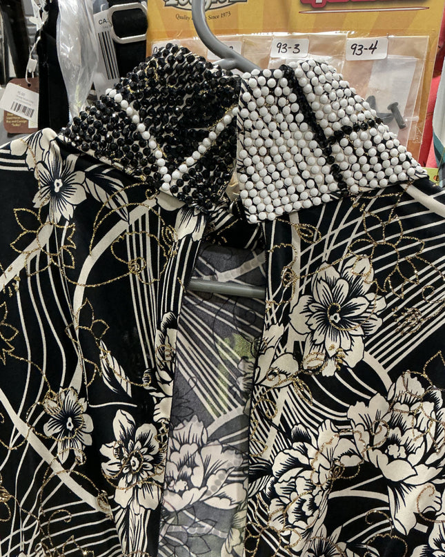 Show Shirt Body Suit BLK/White/Flower Med