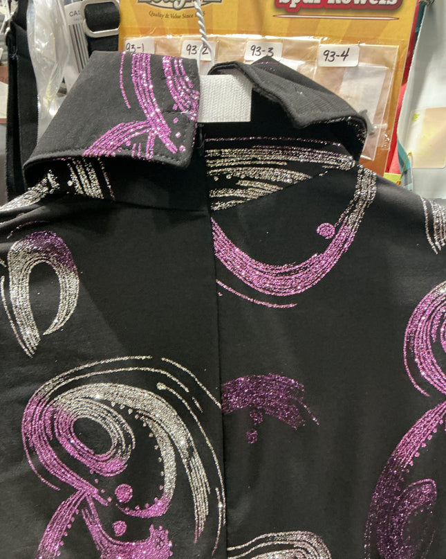 Show Shirt Body Suit BlackPurpleSilver Med