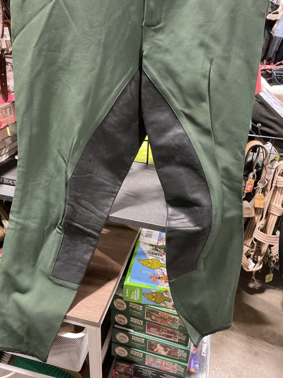 Breeches Arista Leather Seat -Green 32T
