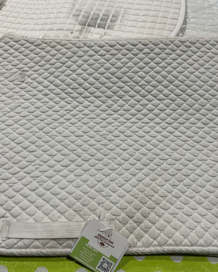 English Saddle Pad White Full Dressage