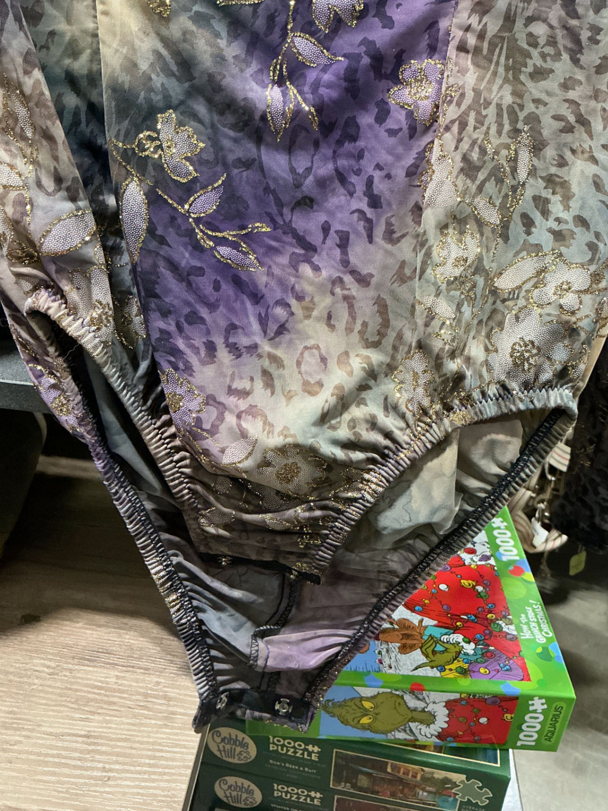 Show Shirt Body Suit Purple Gold Med