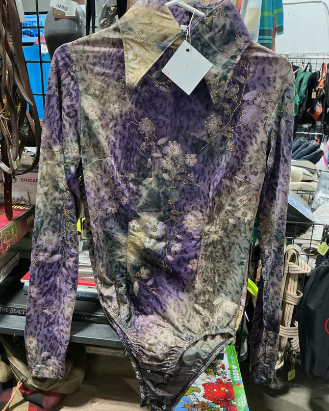 Show Shirt Body Suit Purple Gold Med