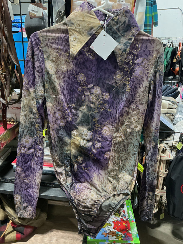 Show Shirt Body Suit Purple Gold Med
