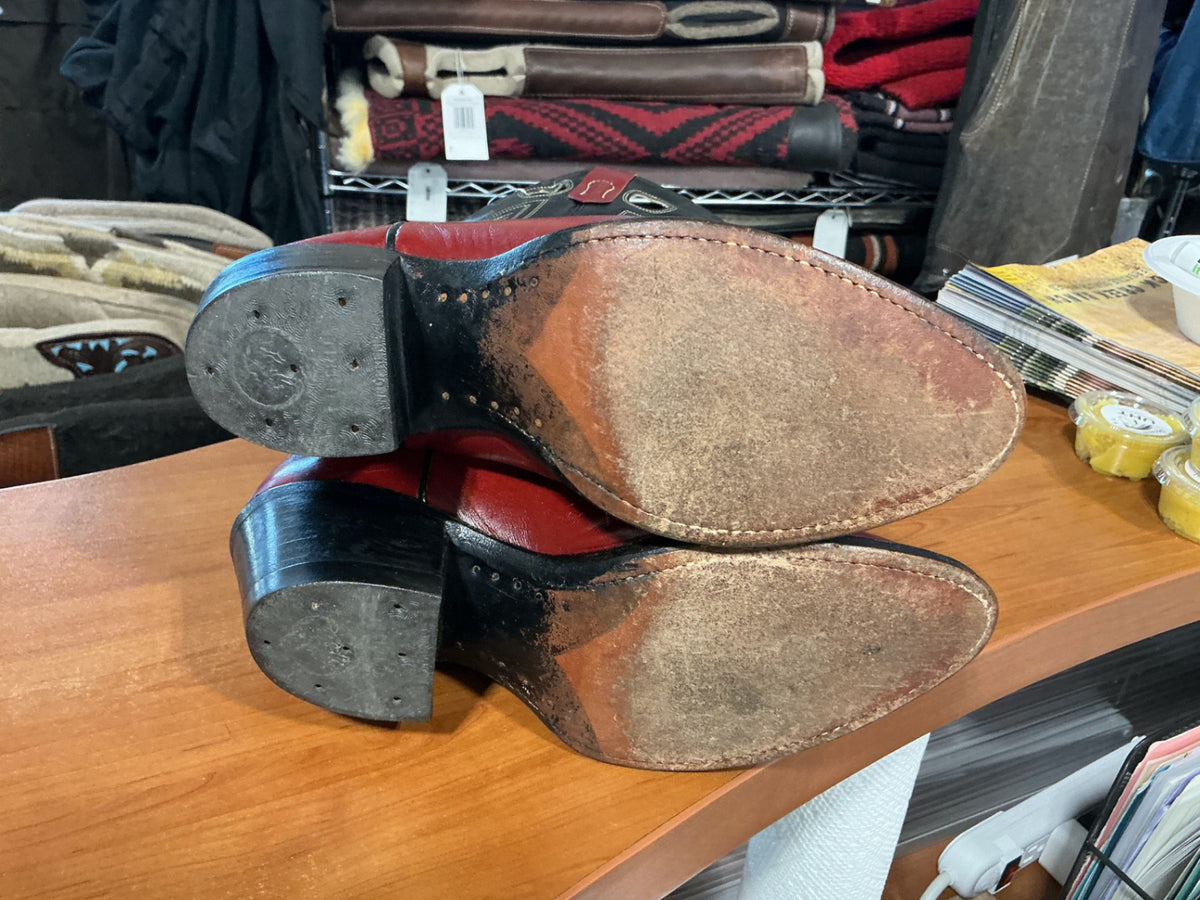 Cowboy Boots Black/Red 9