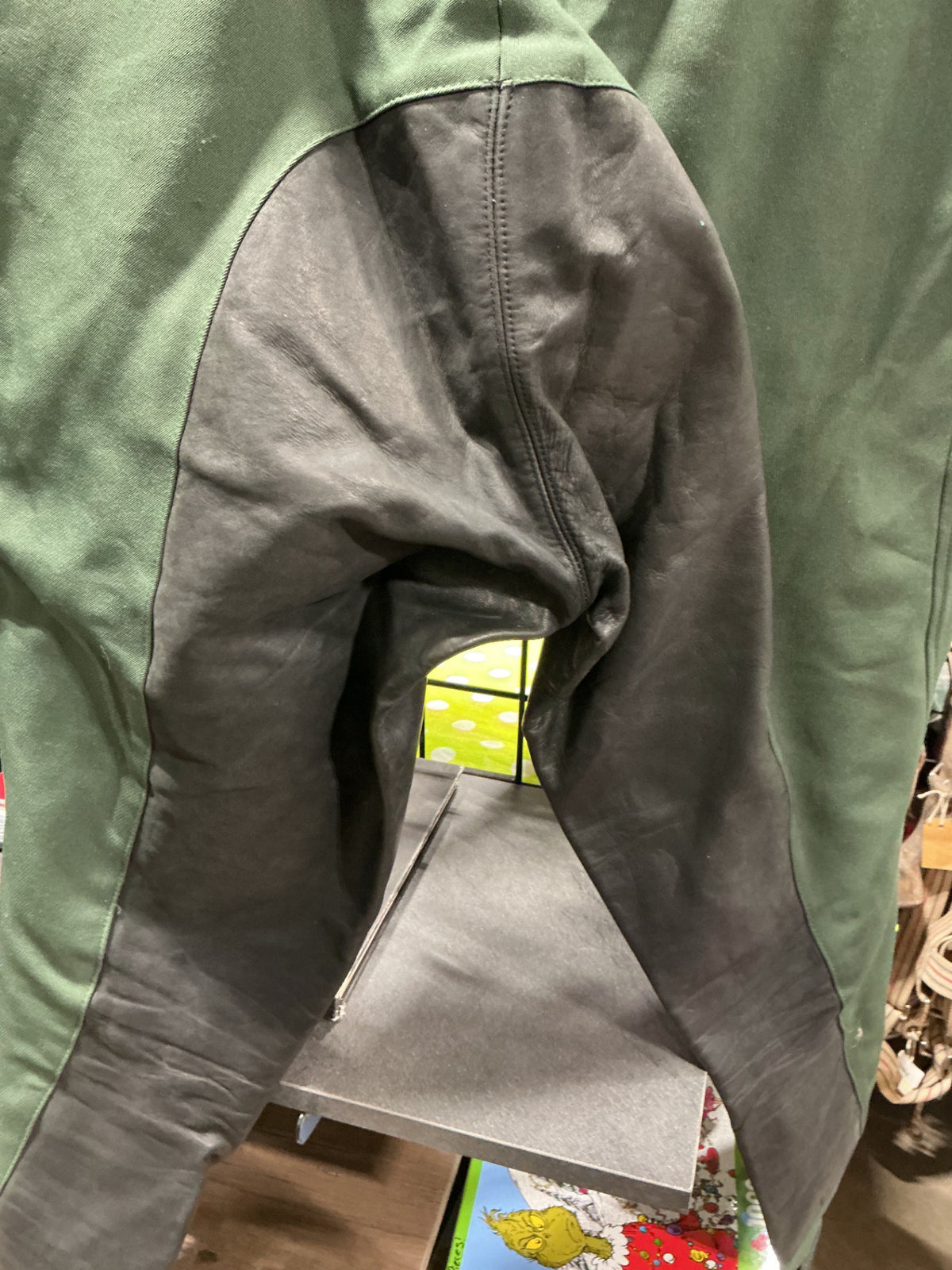 Breeches Arista Leather Seat -Green 30Tall