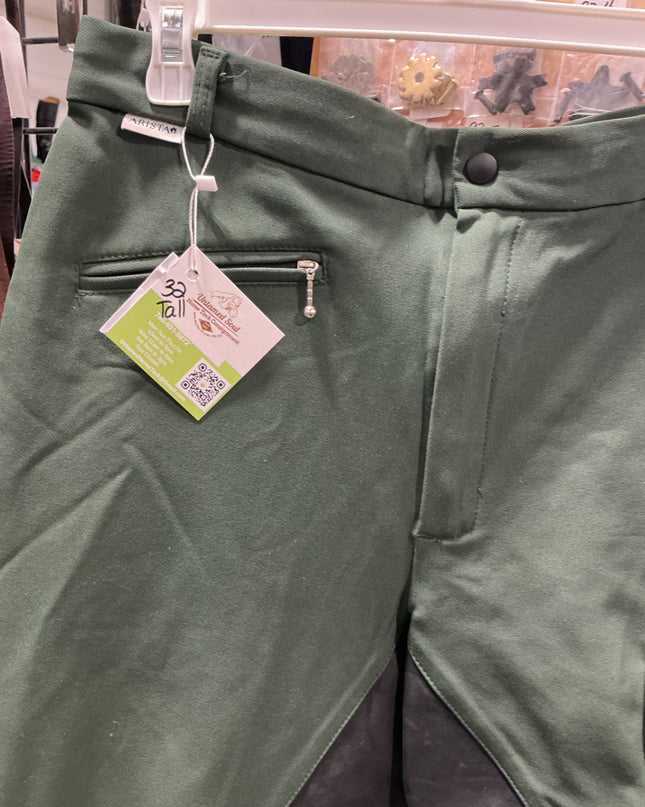 Breeches Arista Leather Seat -Green 32T