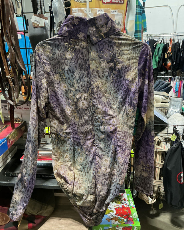 Show Shirt Body Suit Purple Gold Med