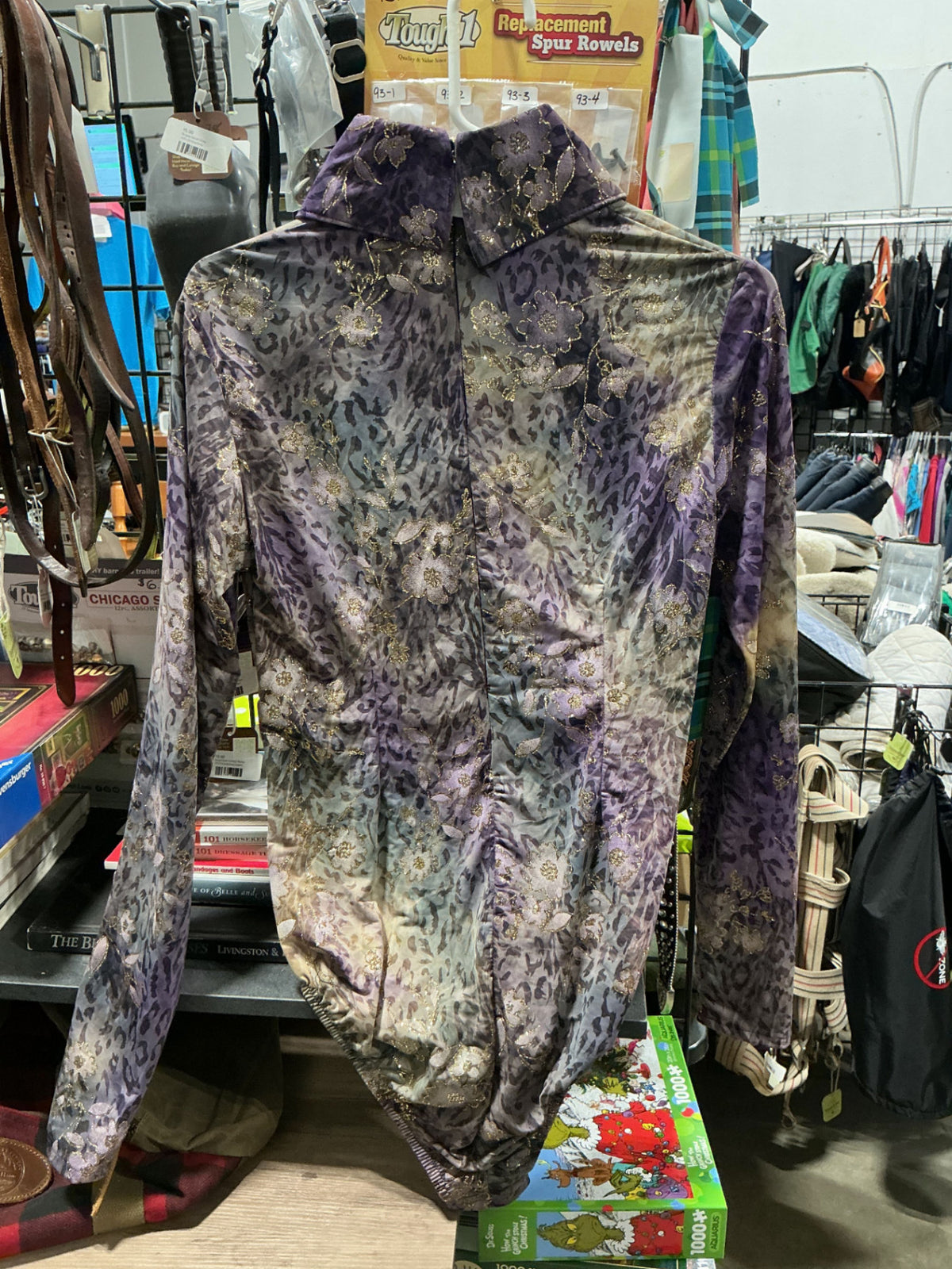Show Shirt Body Suit Purple Gold Med