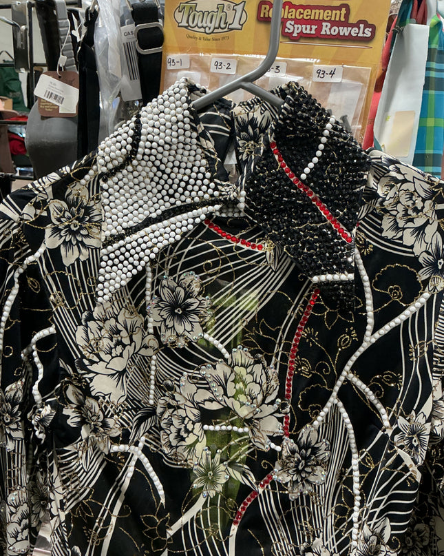 Show Shirt Body Suit BLK/White/Flower Med