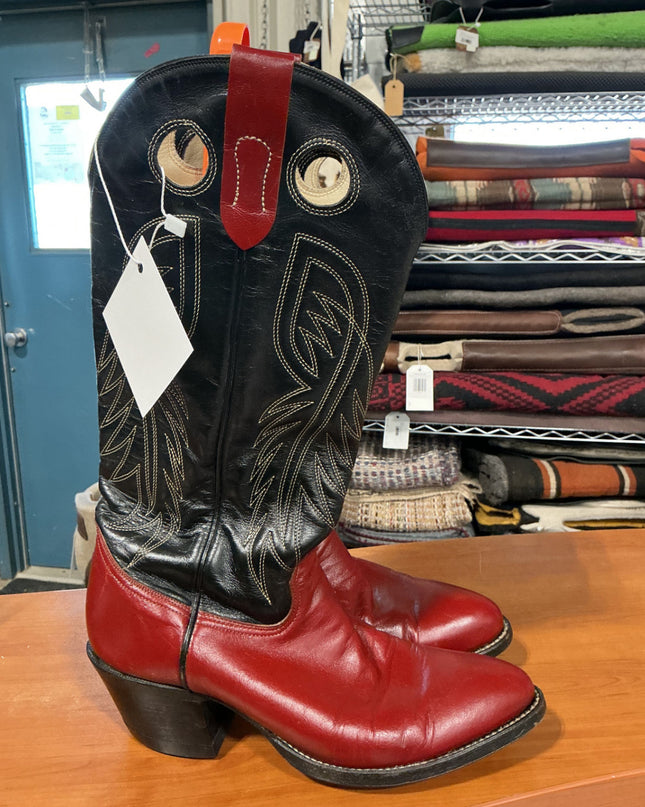 Cowboy Boots Black/Red 9