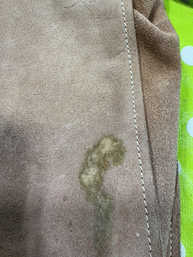 Saddle Bags Leather Brown Rip & Stains. (see pics)