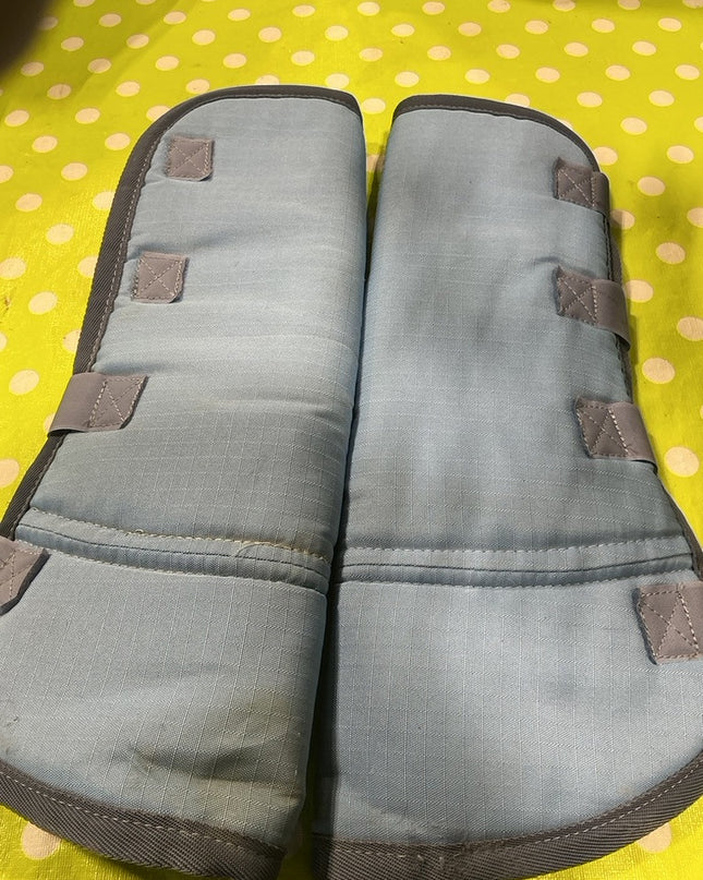 Shipping Boots Shedrow Blue Set of 4  (2 torn velcro strips)