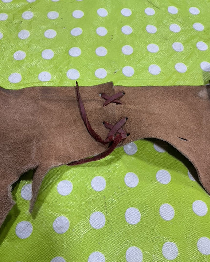 Saddle Bags Leather Brown Rip & Stains. (see pics)