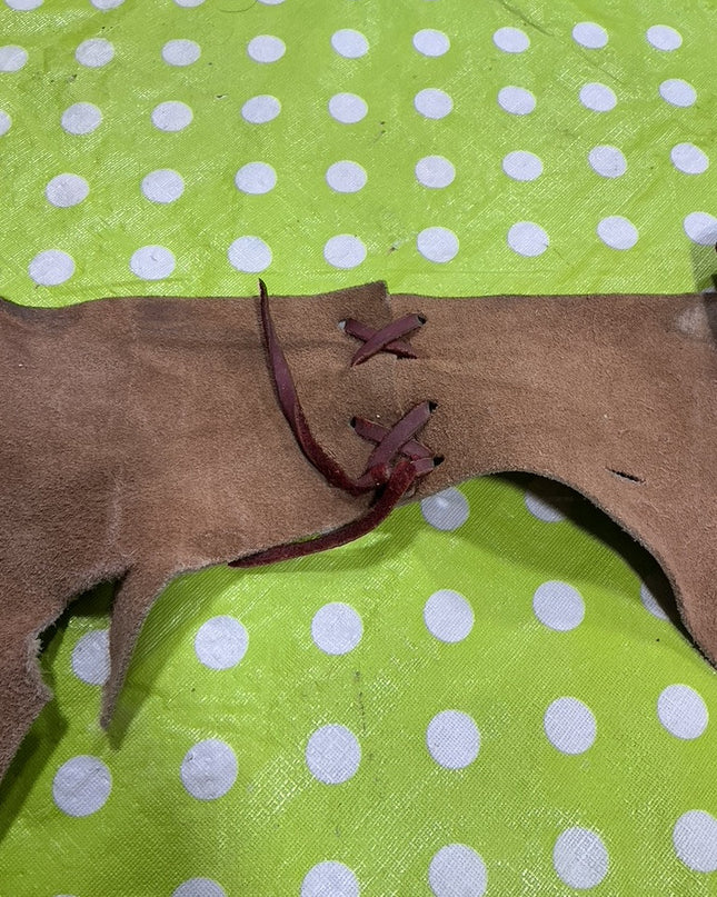 Saddle Bags Leather Brown Rip & Stains. (see pics)