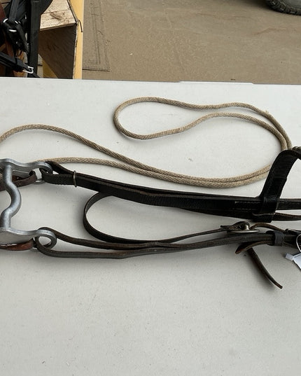 Western Bridles 4.25" Bit Rope Reins 