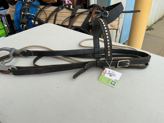 Western Bridles 4.25" Bit Rope Reins 