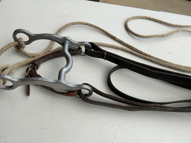 Western Bridles 4.25" Bit Rope Reins 
