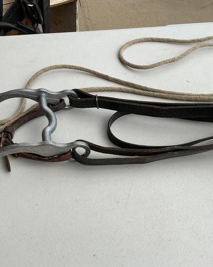 Western Bridles 4.25" Bit Rope Reins 