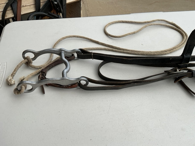 Western Bridles 4.25" Bit Rope Reins 