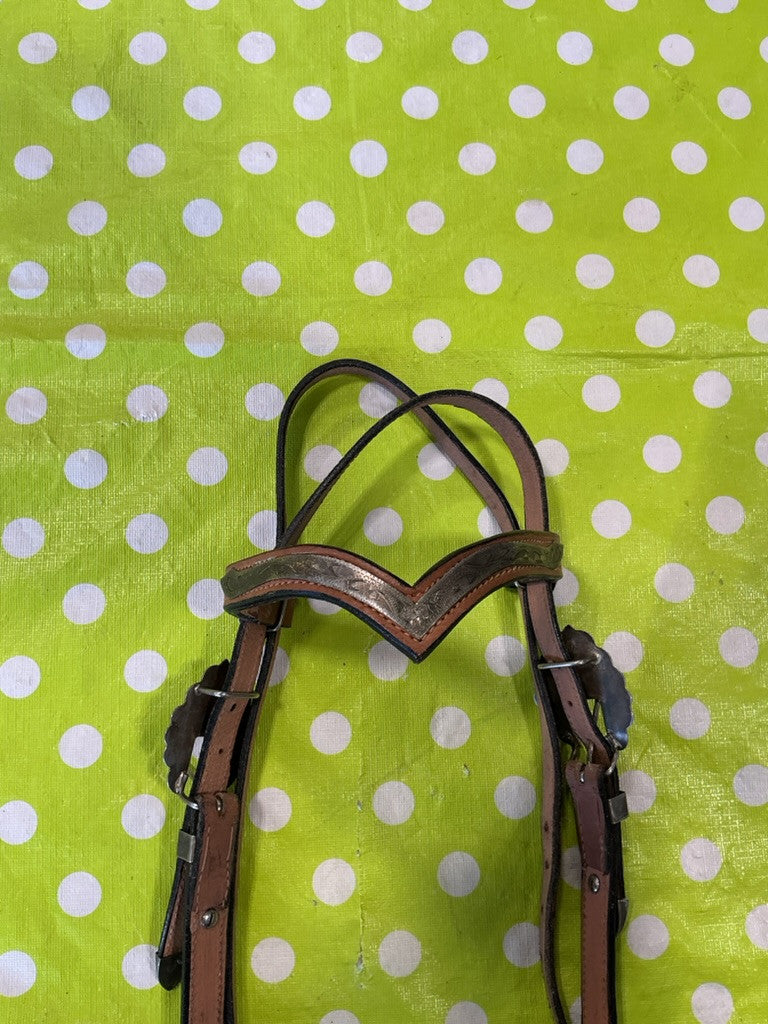 Western Headstall Silver Accents & Bit4.5" LG Pony