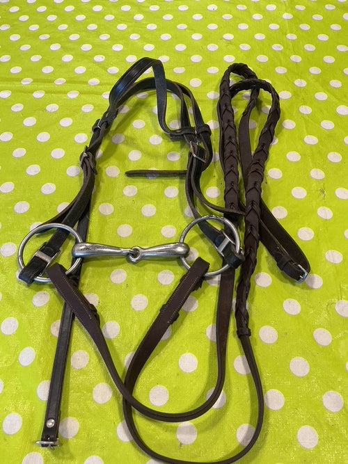 Western Bridle – Pony with 4.75" Bit & English Reins | Used, Good