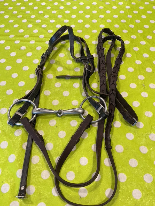 Western Bridle – Pony with 4.75" Bit & English Reins | Used, Good