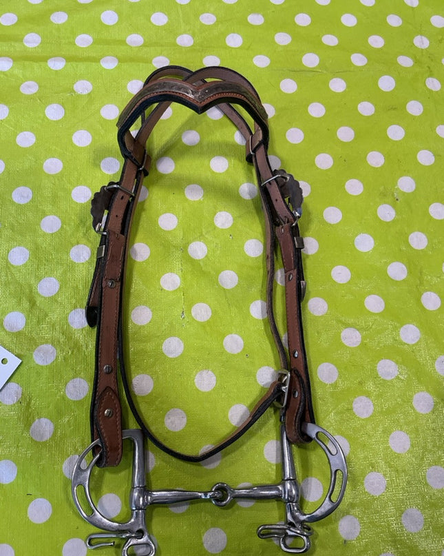 Western Headstall Silver Accents & Bit4.5" LG Pony