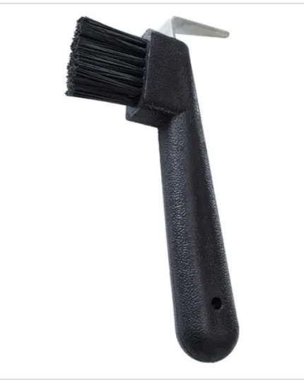 Hoof pick with brush