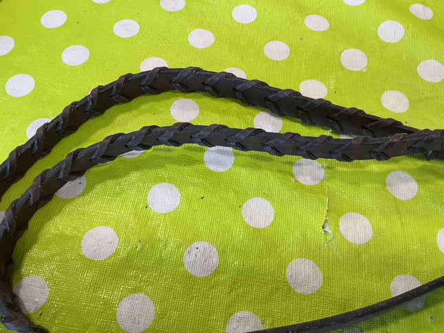 English Braided Reins Brown 