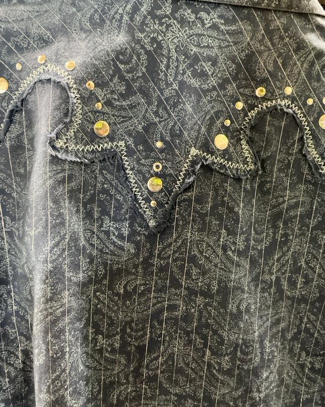 Western Shirt Ariat Medium Blue Pattern