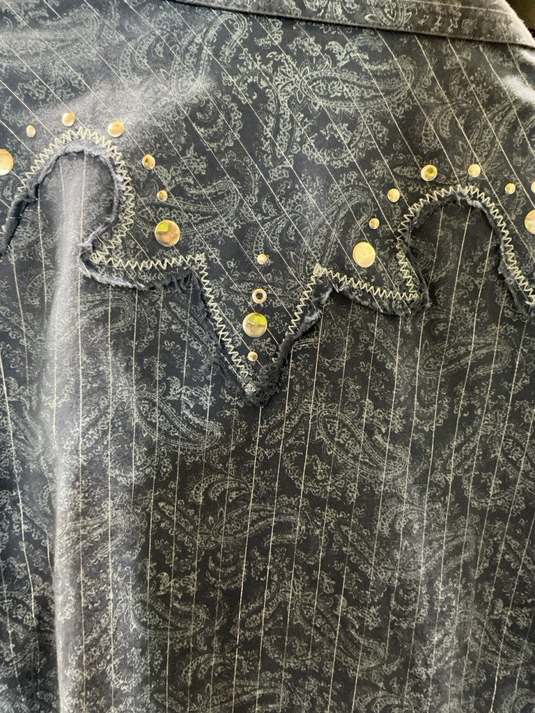 Western Shirt Ariat Medium Blue Pattern