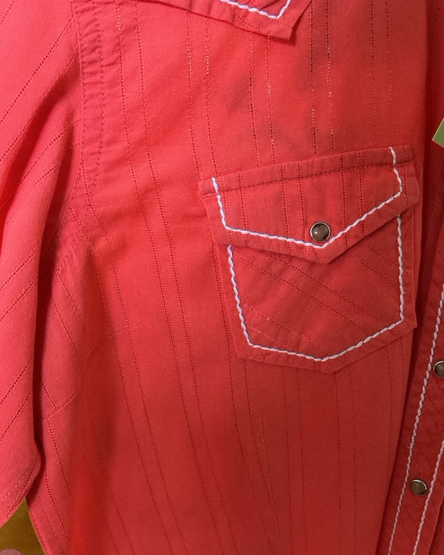 Western Shirt Ariat Fitted Large Orange