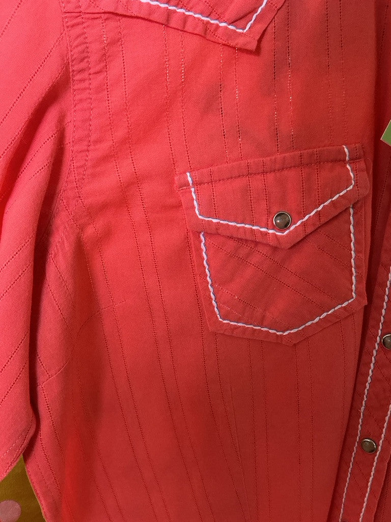 Western Shirt Ariat Fitted Large Orange