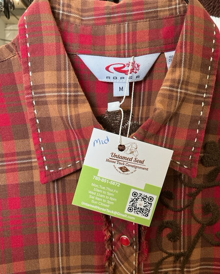 Western Shirt Roper Medium Red / Brown