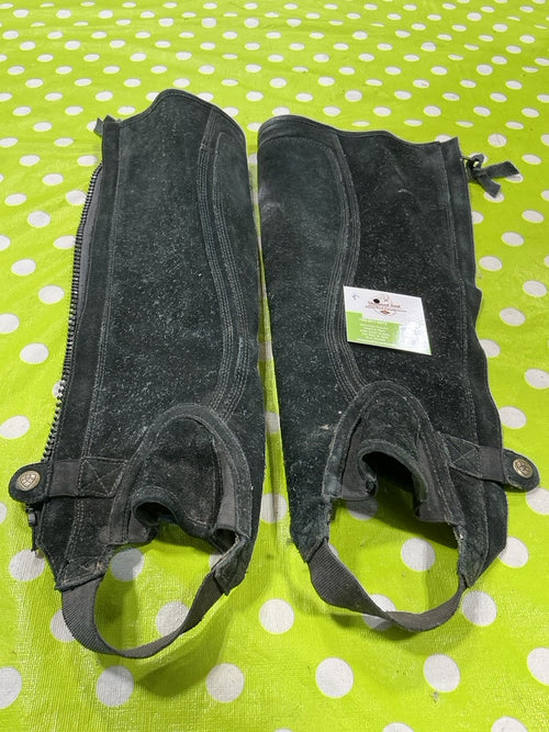 English 1/2 Chaps – Ariat Suede, Black, Medium | Used, Good