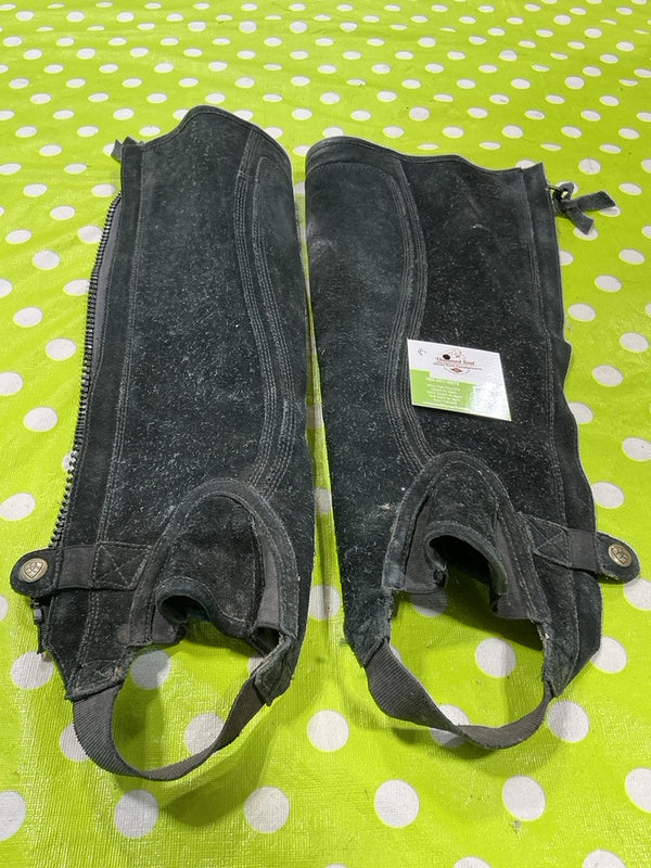 English 1/2 Chaps – Ariat Suede, Black, Medium | Used, Good