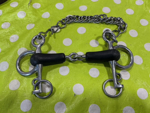 Bit – Rubber Pelham with Chain, 5" | Used, Good