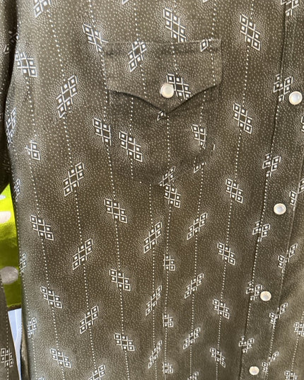 Western Shirt Wrangler Medium Green