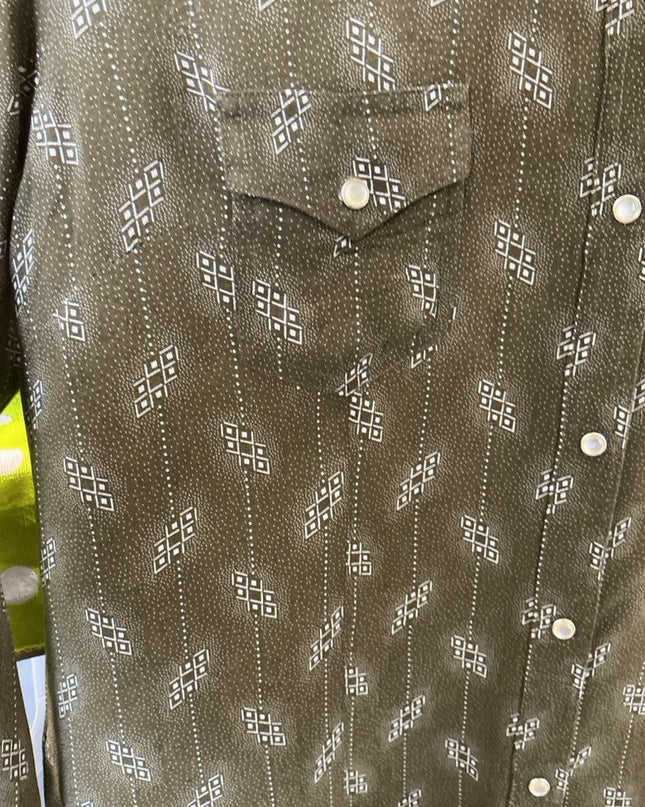 Western Shirt Wrangler Medium Green