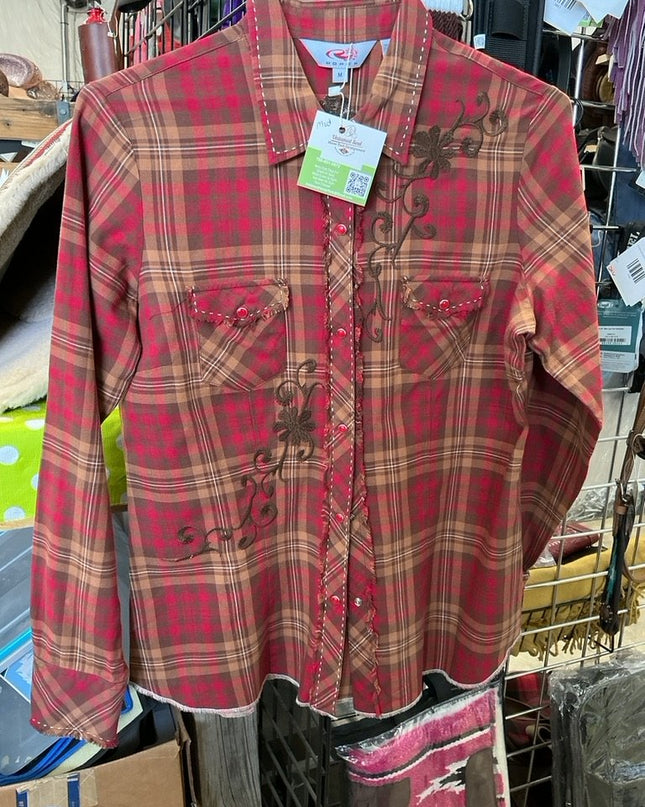 Western Shirt Roper Medium Red / Brown