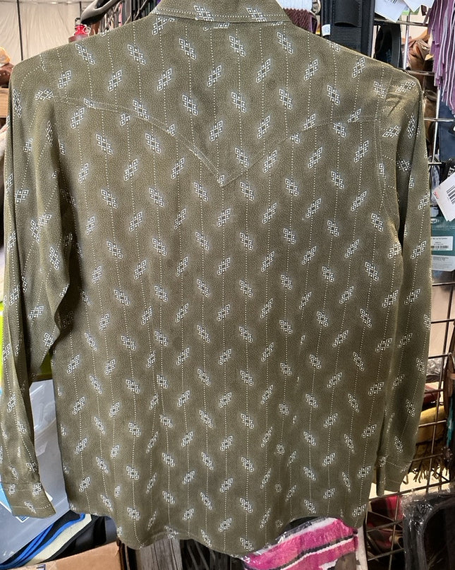 Western Shirt Wrangler Medium Green
